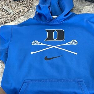 Duke lacrosse nike dry fit hoodie Childs small